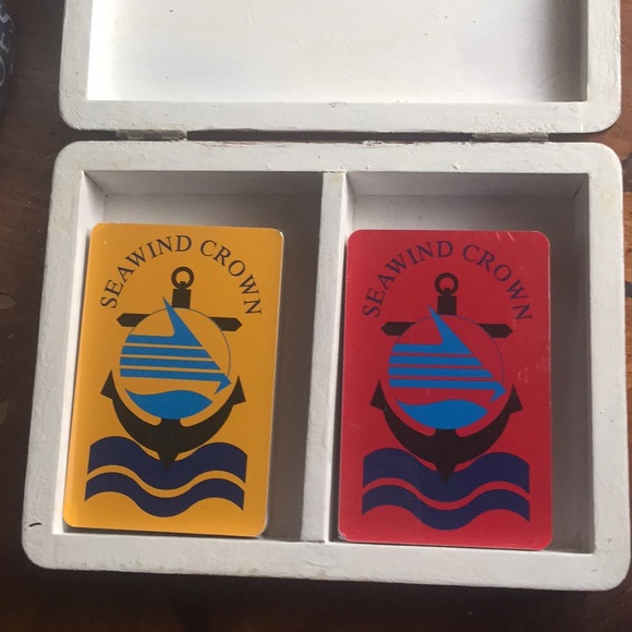 NEW Bundle Dominoes and 2 sets Cards in wood BOX - Picture 4 of 8